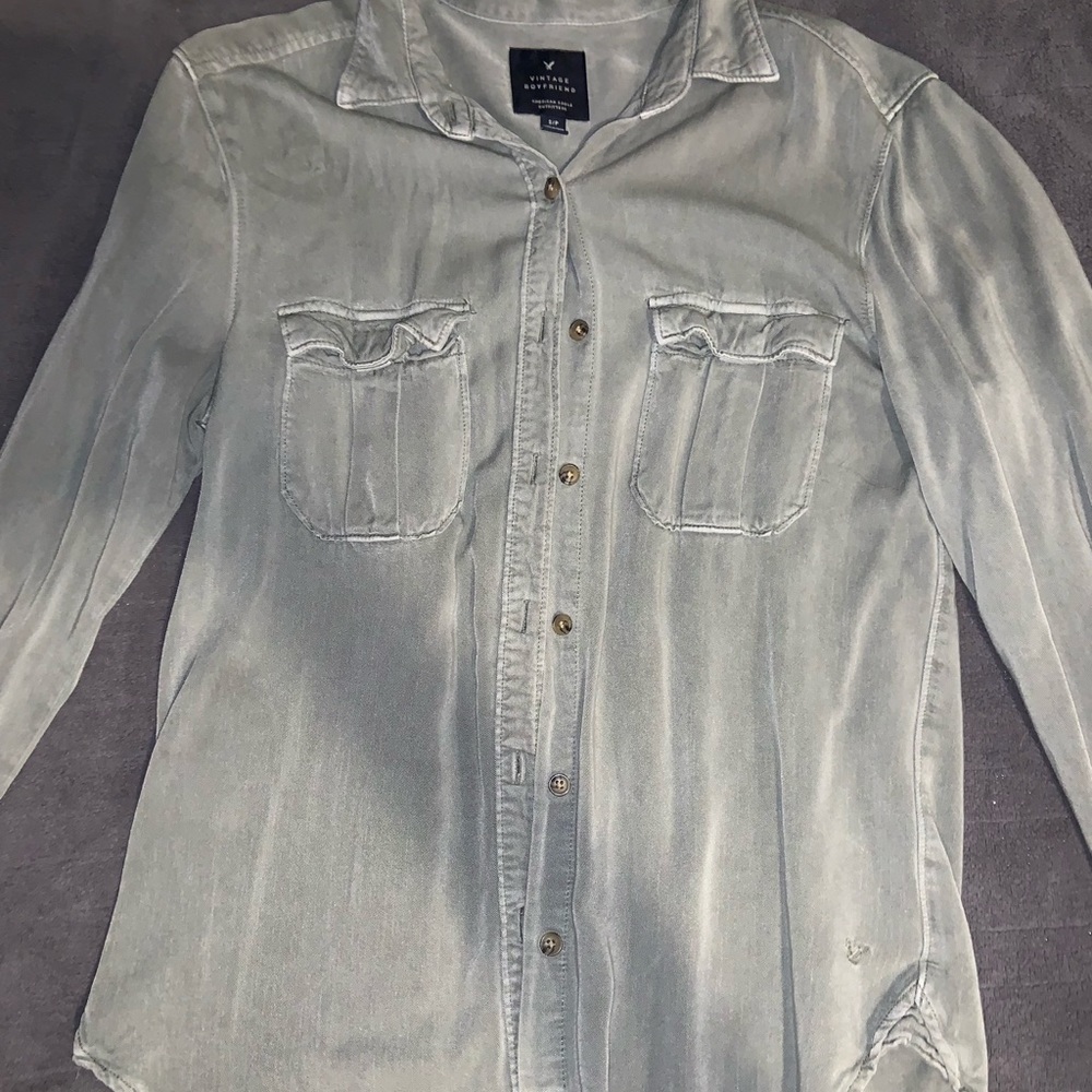 vintage boyfriend button down shirt